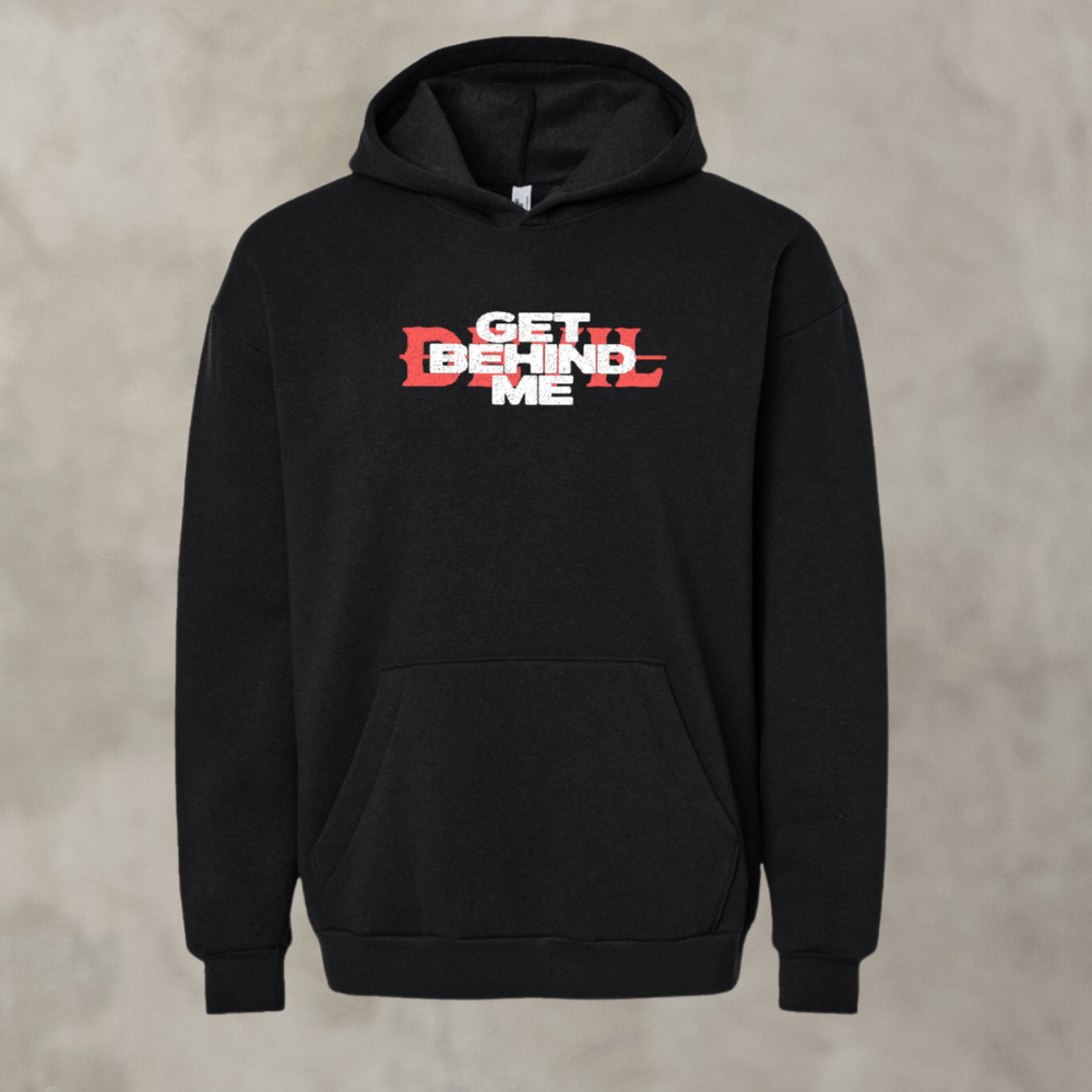 Get Behind Me Black Hoodie